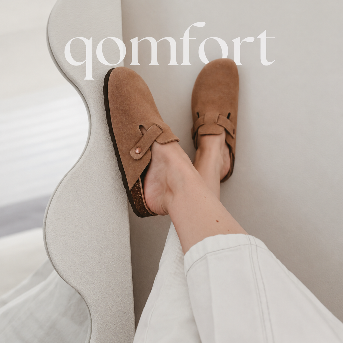Genuine Suede Clogs by Qomfort