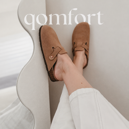 Genuine Suede Clogs by Qomfort
